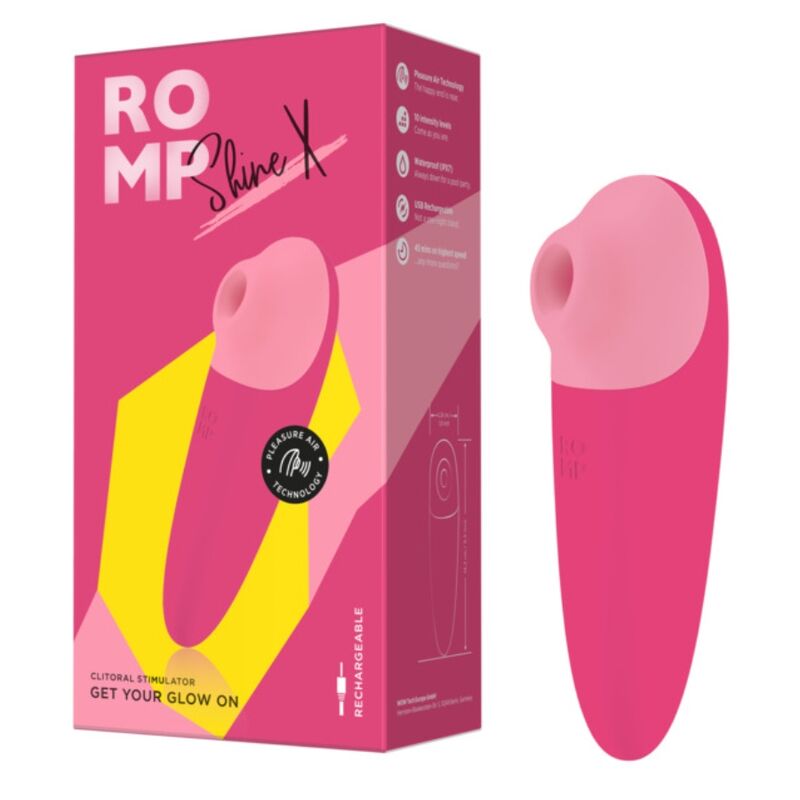 ROMP - SHINE X Klitoris-Saugfunktion, 10 Stufen, Rosa