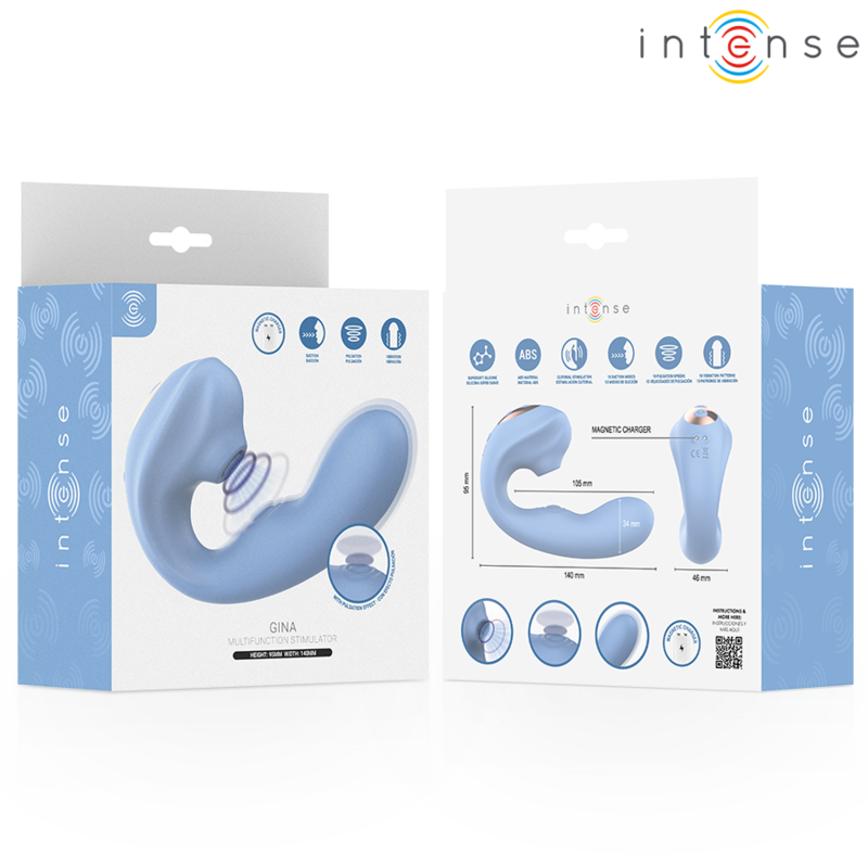 INTENSE - GINA Multifunktions-Klitorisstimulator Blau