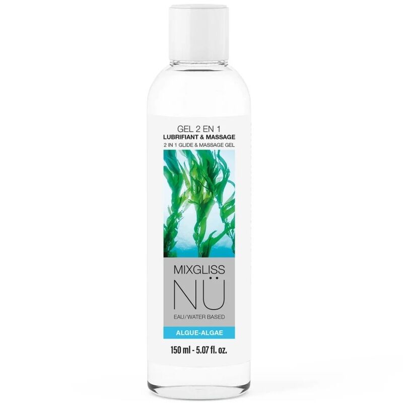 MIXGLISS - 2-IN-1-Gleitgel und Massagegel auf Wasserbasis mit Nuru-Algen, 150 ml