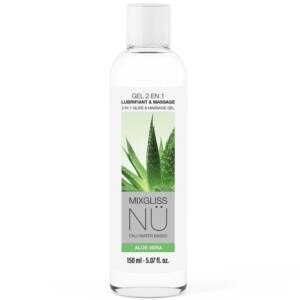 MIXGLISS - 2-IN-1-Gleit- und Massagegel auf Wasserbasis, Nuru Aloe Vera, 150 ml