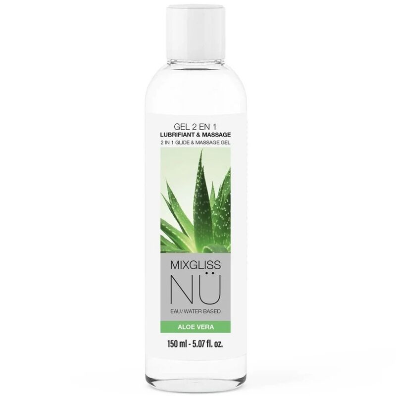 MIXGLISS - 2-IN-1-Gleit- und Massagegel auf Wasserbasis, Nuru Aloe Vera, 150 ml