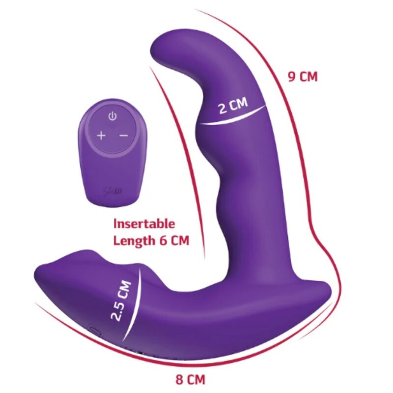 SHE.E.O - Rotierender, vibrierender Analstimulator mit Fernbedienung – Lila