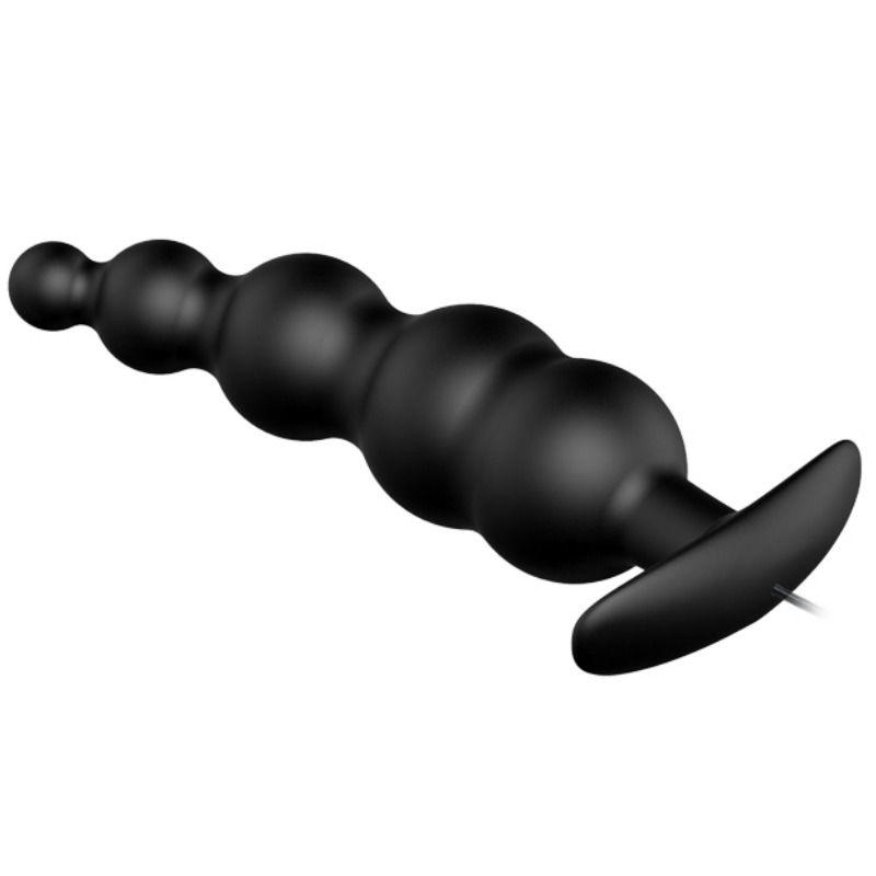 PRETTY LOVE - Analplug aus Silikon mit extra Stimulation und 12 Vibrationsmodi Schwarz