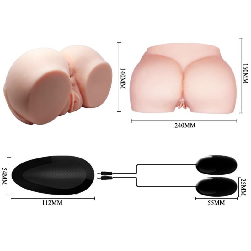 CRAZY BULL - Realistische Vagina und Anus mit Vibration