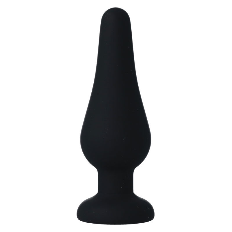 INTENSE - Analplug PIPO M schwarzes Silikon 11 cm