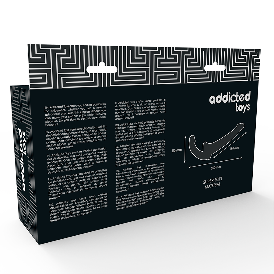 ADDICTED TOYS - Dildo mit RNA S ohne Subjection Schwarz