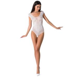 PASSION - WOMAN BS064 Weißer Bodystocking, eine Größe