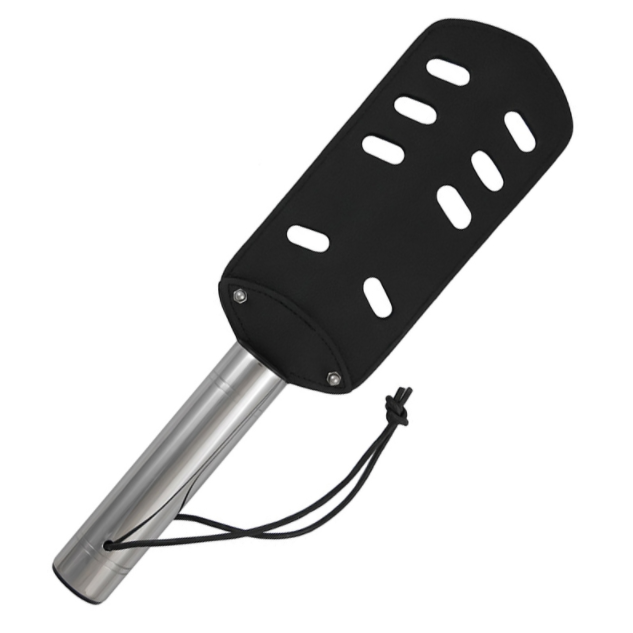METAL HARD - Paddel aus Originalleder und Metall mit Löchern