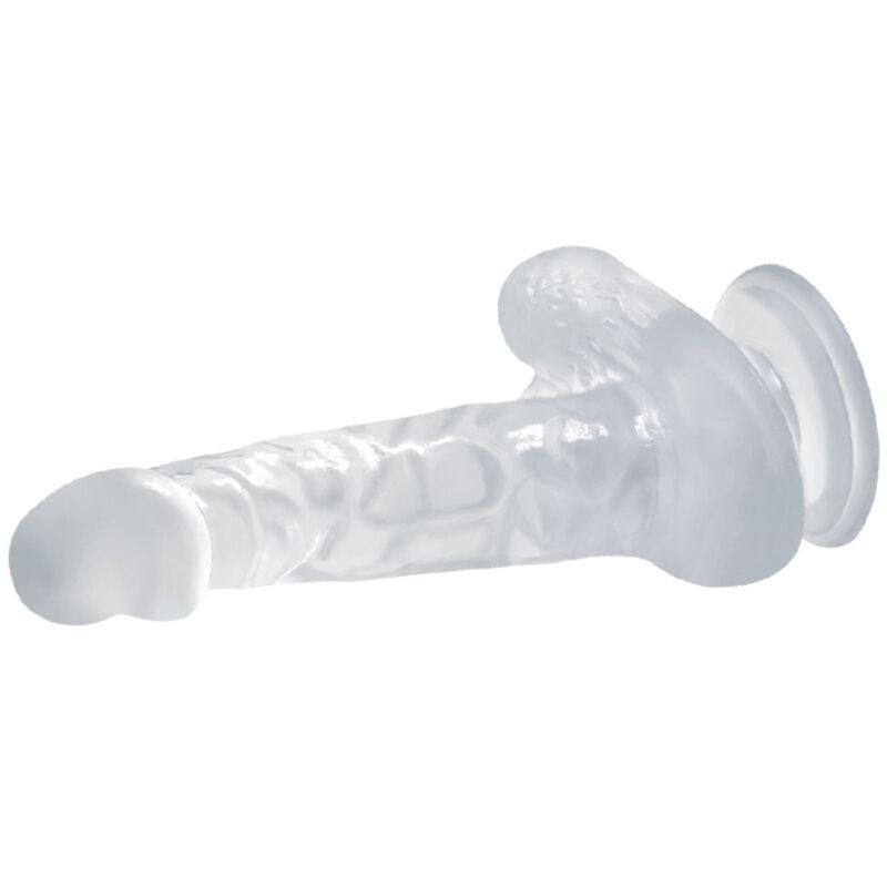 BAILE - realistischer Dildo mit Saugnapf und Hoden 16,7 cm transparent