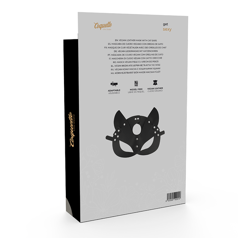 COQUETTE CHIC DESIRE - Vegane Leder Maske mit Katzenohren