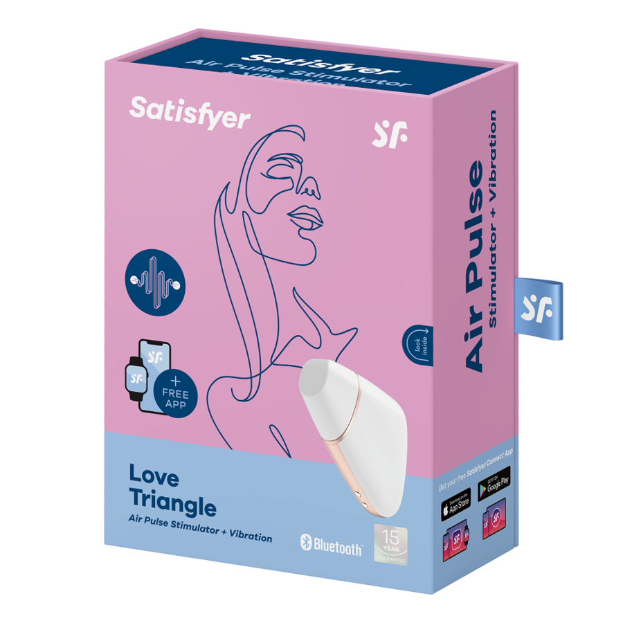 SATISFYER - LOVE TRIANGLE KLITORISSTIMULATOR & VIBRATOR WEISS