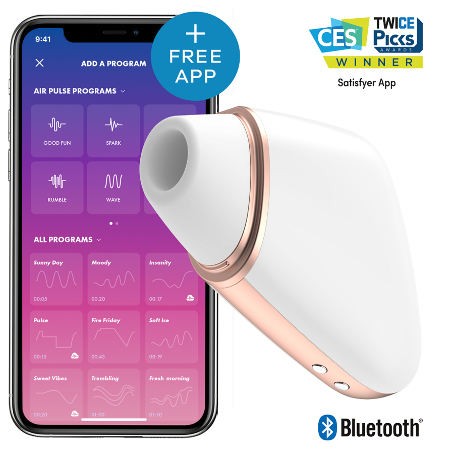 SATISFYER - LOVE TRIANGLE KLITORISSTIMULATOR & VIBRATOR WEISS