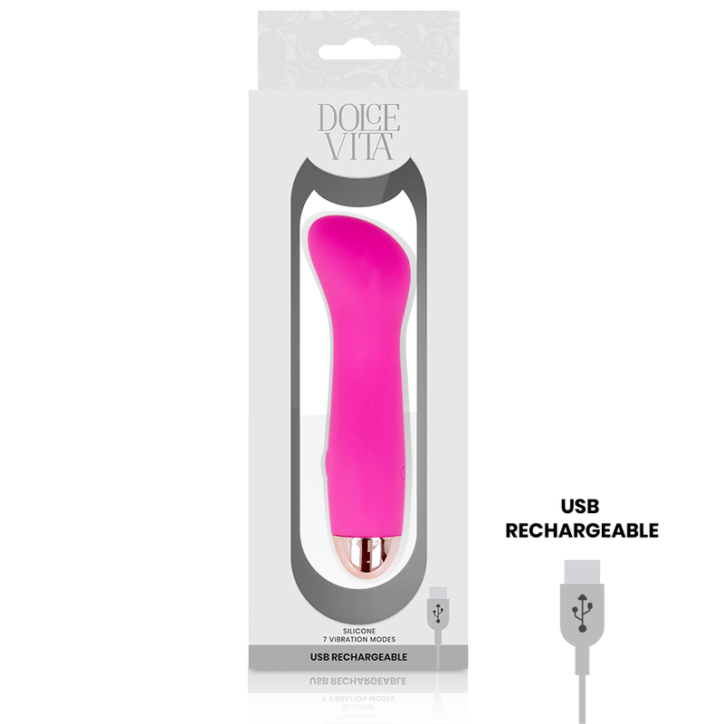 DOLCE VITA - Aufladbarer Vibrator in Rosa mit 7 Geschwindigkeiten