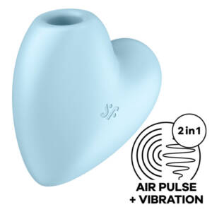 SATISFYER - CUTIE HEART AIR PULSE STIMULATOR & VIBRATOR BLAU