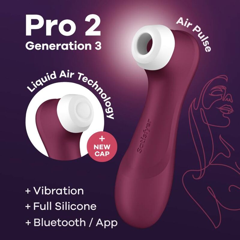 SATISFYER - PRO 2 GENERATION 3 Weinrot Bluetooth & App