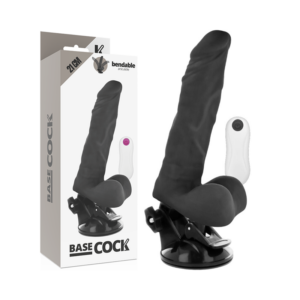 BASECOCK - Artikulierbarer Vibrator mit Fernbedienung Schwarz 21 cm -O- 5 cm