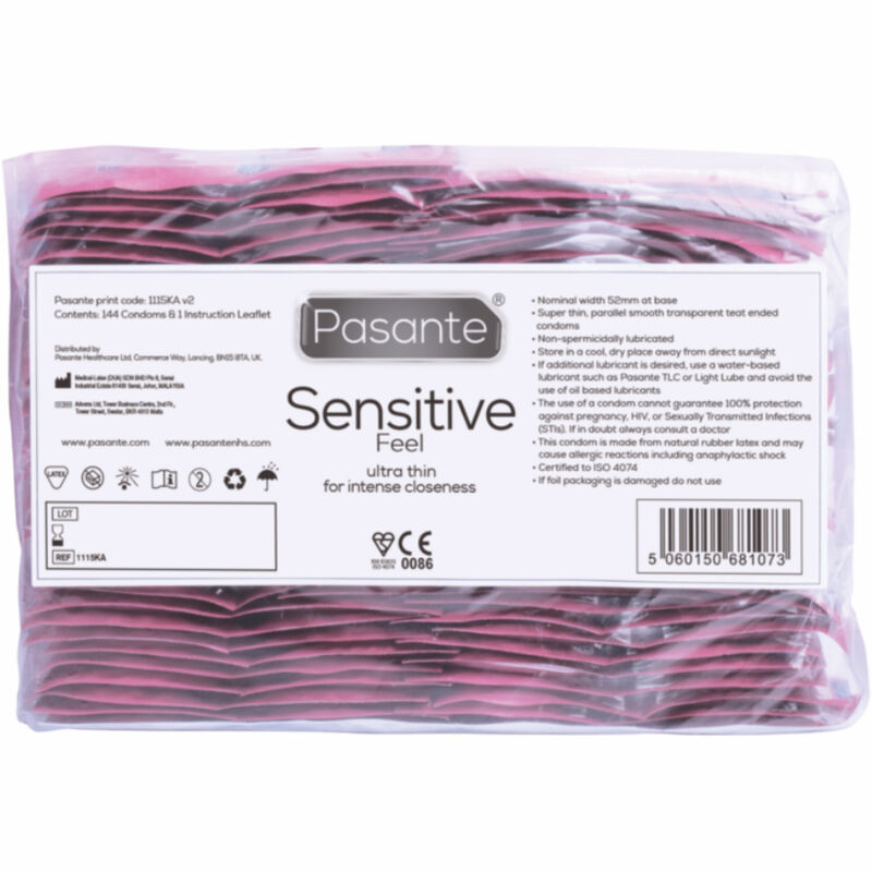PASANTE - Kondome Sensitive Beutel 144 Einheiten