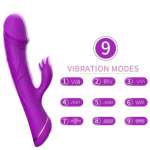 ARMONY - Dildo-Vibrator Kaninchen Silikon Lila