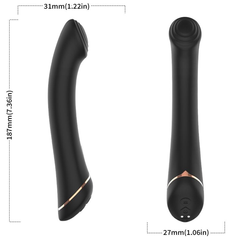 ARMONY - Vibrator Faltkopf Silikon Schwarz