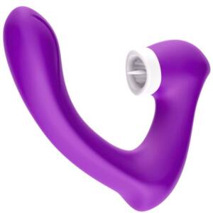 ARMONY - SECRETKISS Leckt Vibrator mit gebogenem Klitorisstimulator, Lila