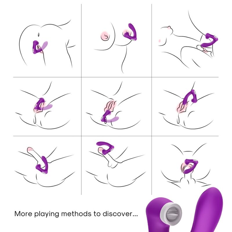 ARMONY - SECRETKISS Leckt Vibrator mit gebogenem Klitorisstimulator, Lila