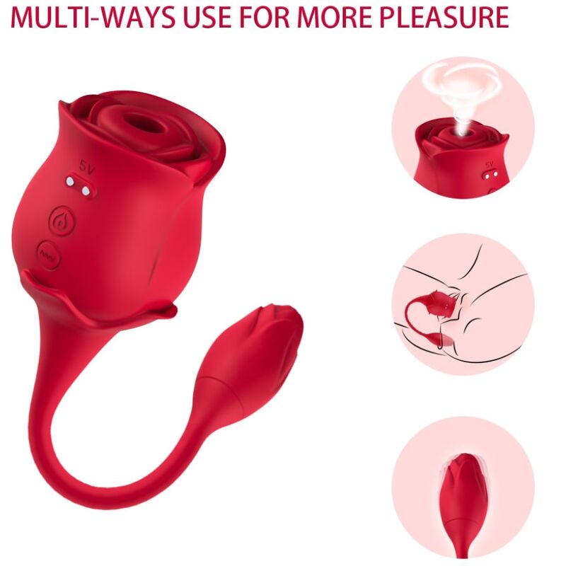 ARMONY - Rosa Klitorissauger & Vibrator 10 Modi Rot