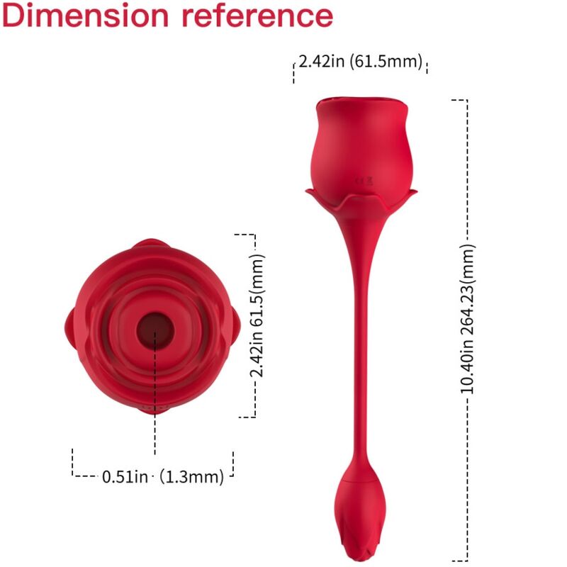 ARMONY - Rosa Klitorissauger & Vibrator 10 Modi Rot