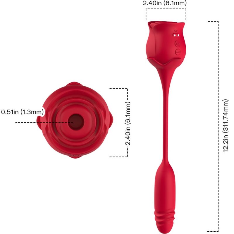 ARMONY - ROSEKNIGHT Klitoris-Sauger & Vibrator Rot