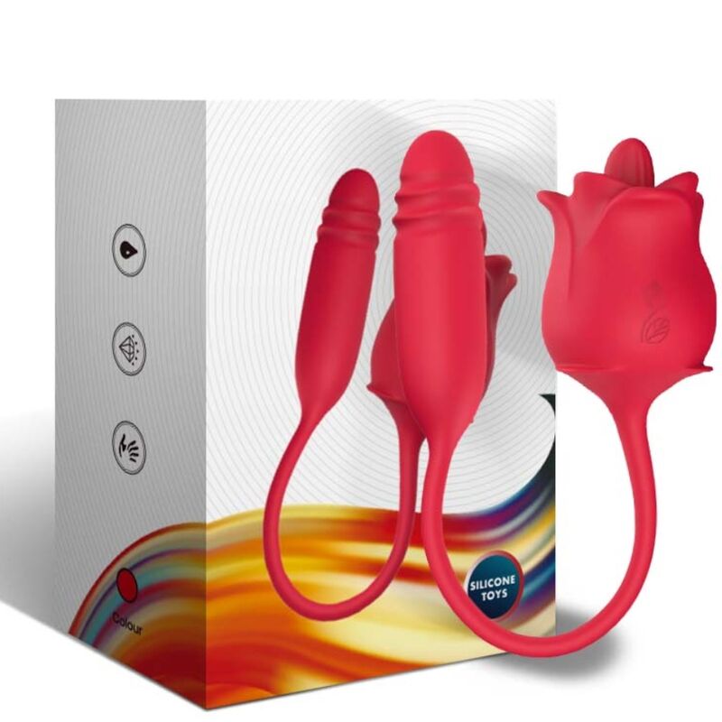 ARMONY - 3-IN-1 PINK, STIMULATOR, SAUG- UND UP&DOWN-FUNKTION MIT ROTEM SCHWANZ