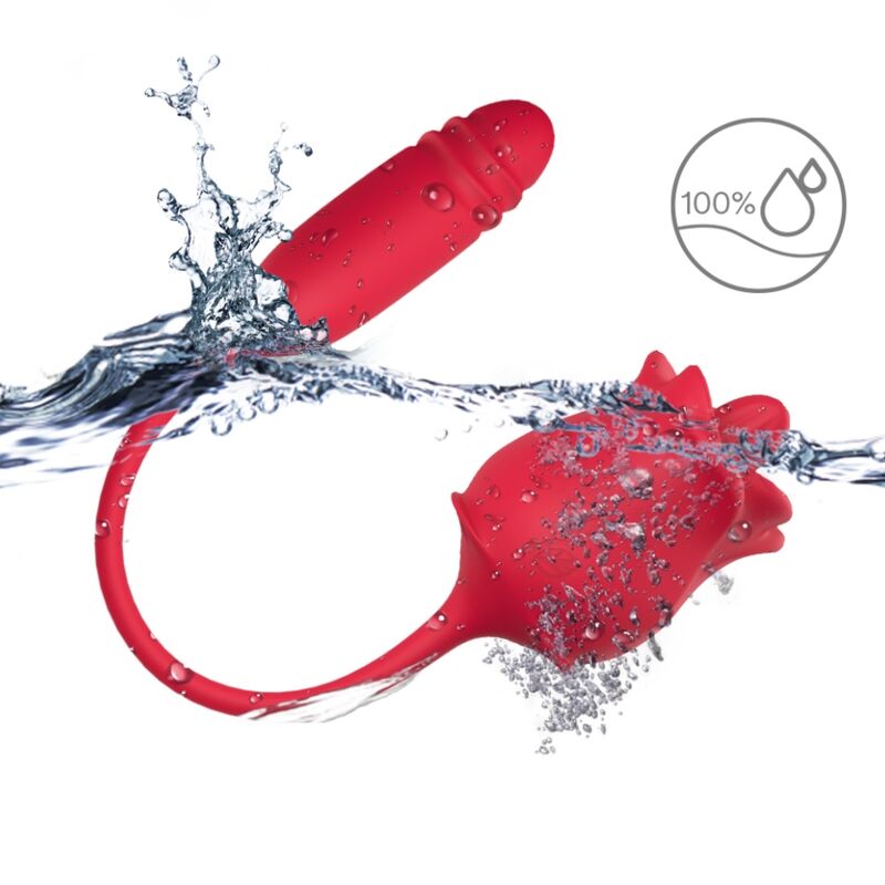 ARMONY - 3-IN-1 PINK, STIMULATOR, SAUG- UND UP&DOWN-FUNKTION MIT ROTEM SCHWANZ