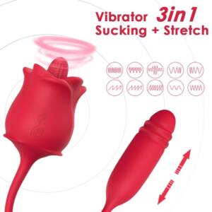 ARMONY - 3-IN-1 PINK, STIMULATOR, SAUG- UND UP&DOWN-FUNKTION MIT ROTEM SCHWANZ