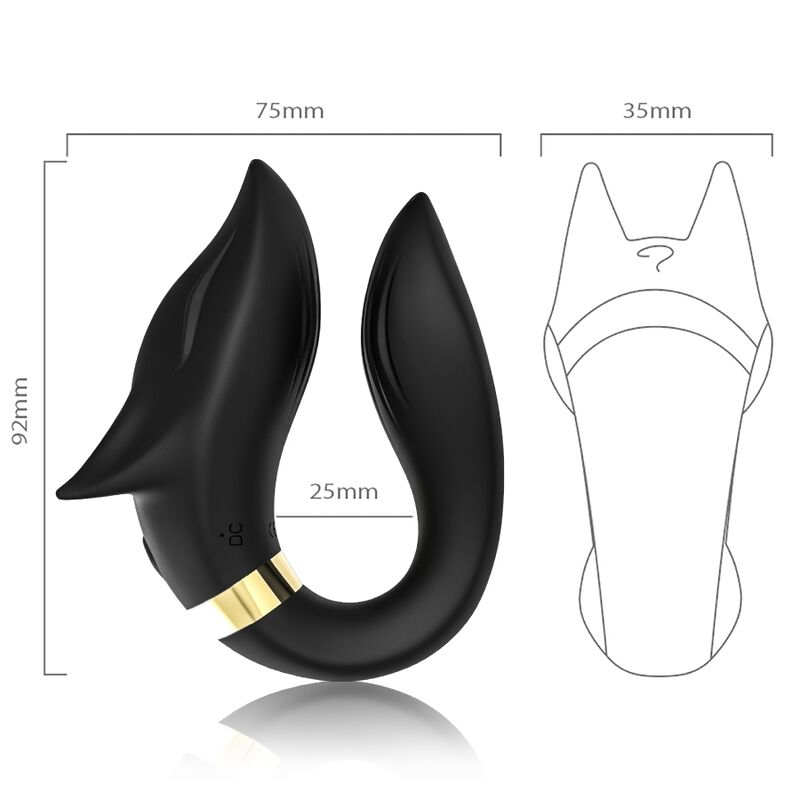 ARMONY - FOX VIBRATOR für Paare mit Fernbedienung Schwarz
