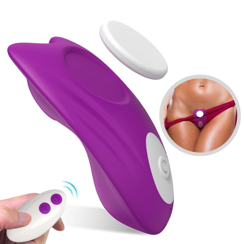 ARMONY - BUTTERFLY Tragbarer Höschen-Vibrator mit Fernbedienung Lila