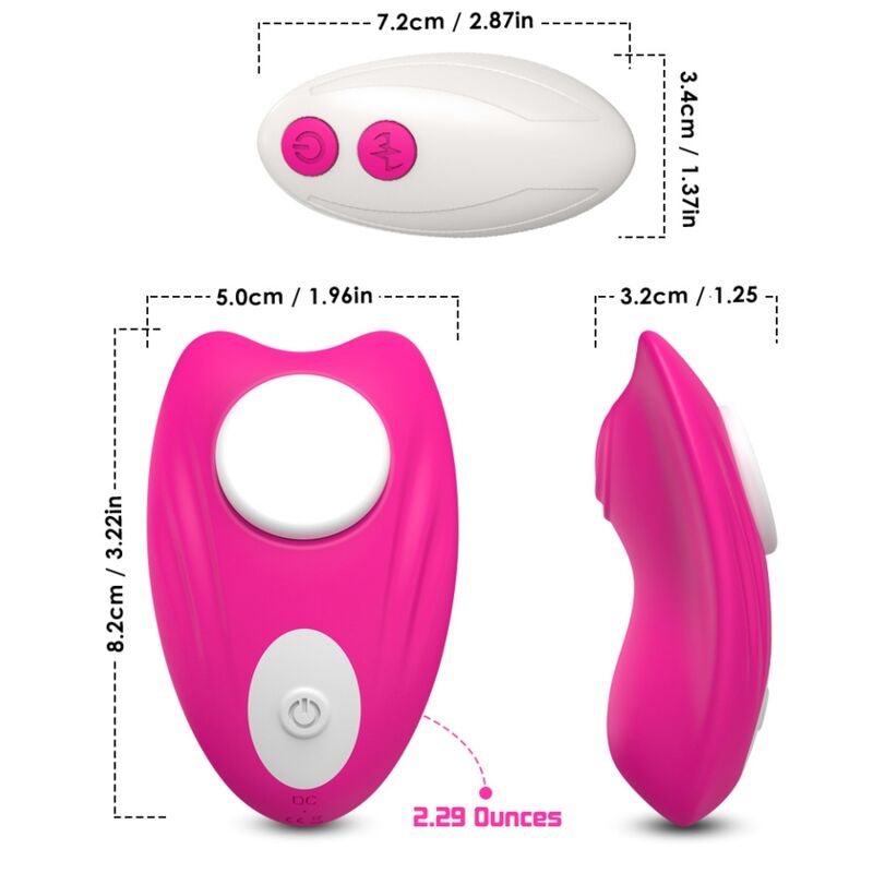 ARMONY - BUTTERFLY TRAGBARER HÖSCHEN-VIBRATOR MIT FERNBEDIENUNG ROSA