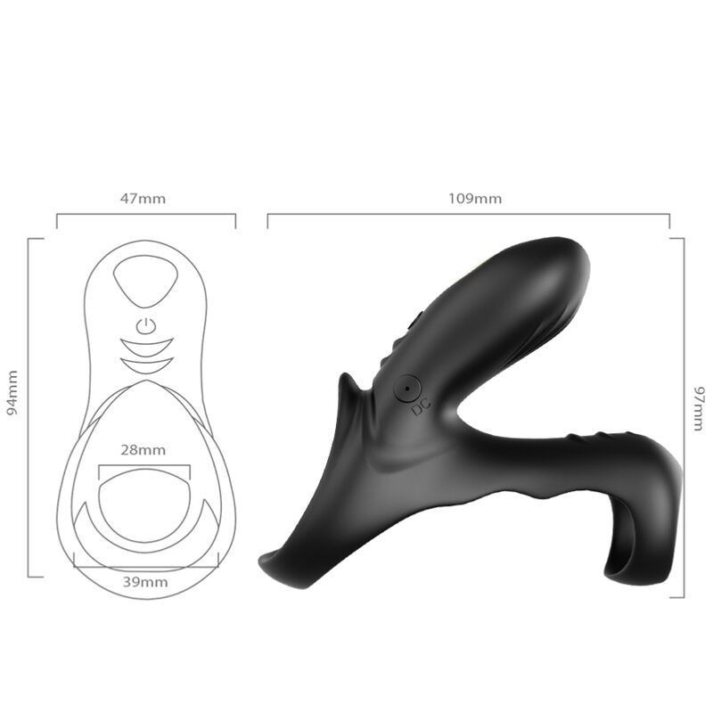 ARMONY - RANGER Doppelt-Vibratorring für Paare Schwarz