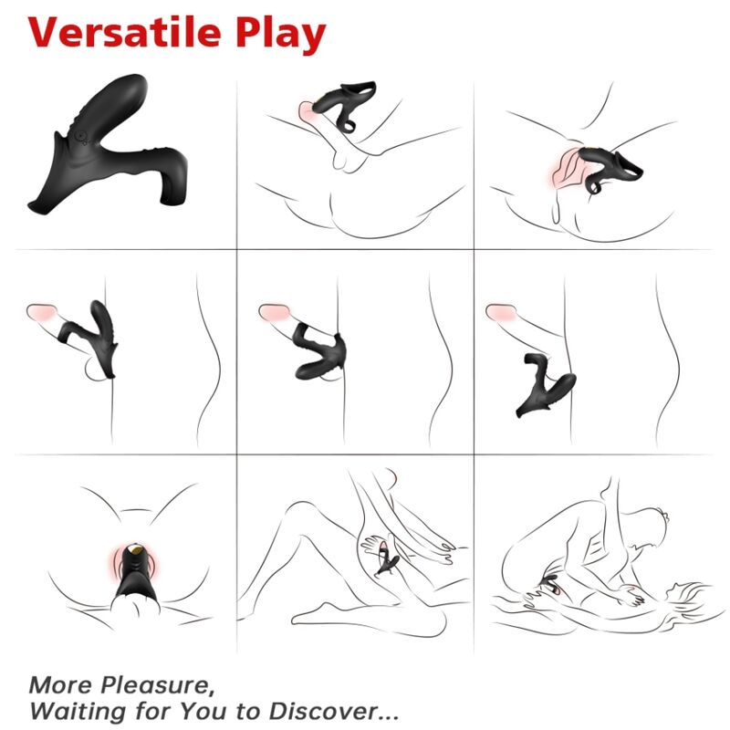ARMONY - RANGER Doppelt-Vibratorring für Paare Schwarz
