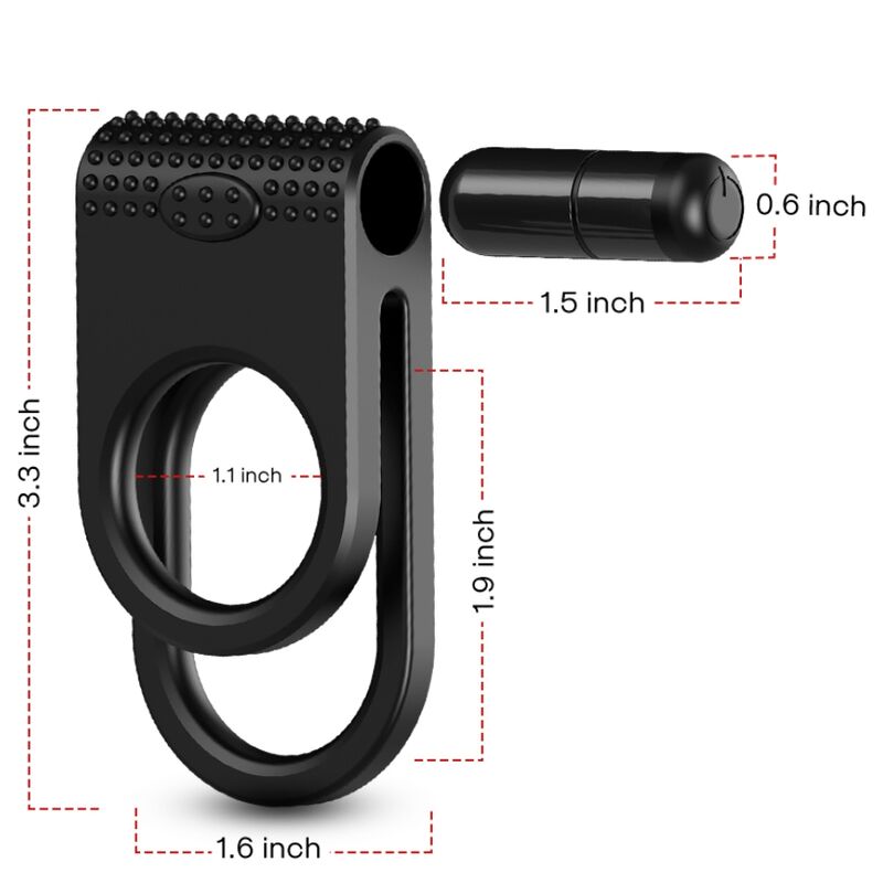 ARMONY - TWINS Doppel-Vibratorring für Paare Schwarz