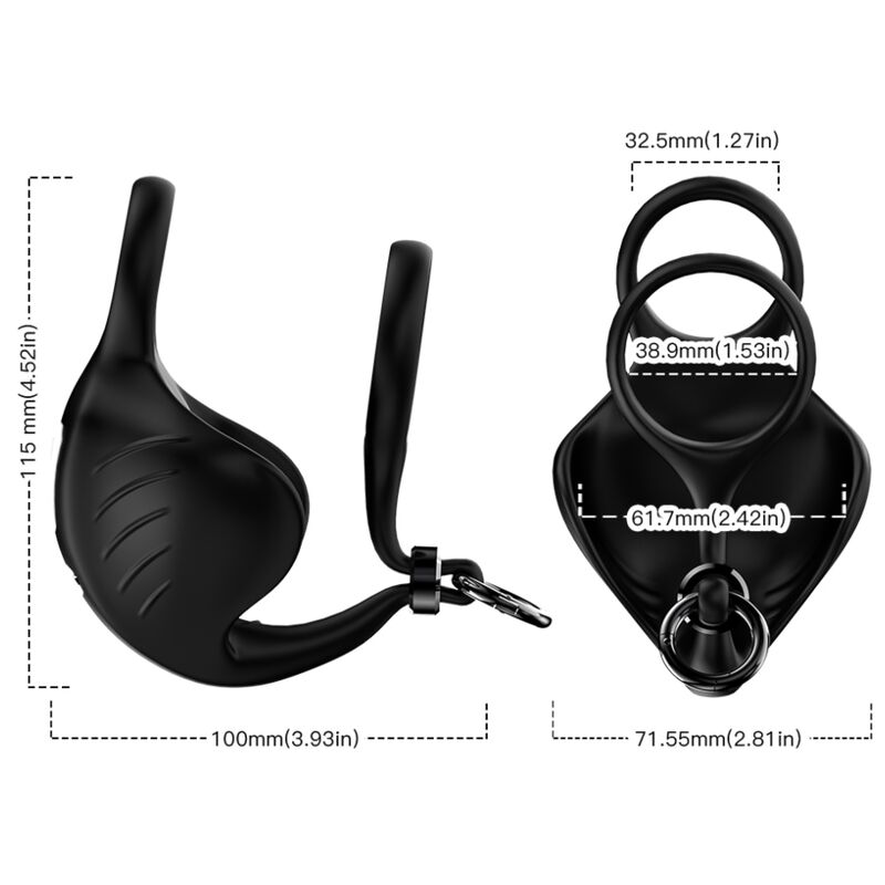 ARMONY - MANTA SCROTUM VIBRATORRING MIT FERNBEDIENUNG SCHWARZ