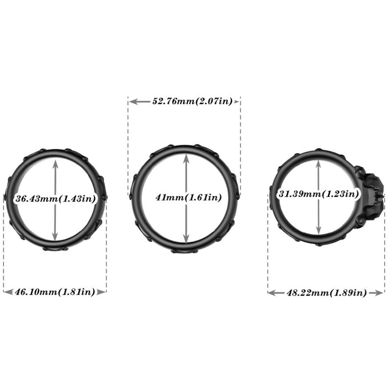ARMONY - Totenkopf-Ringe aus Silikon Schwarz