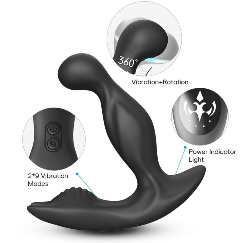 ARMONY - BAT KING VIBRATOR ANALPROSTATA ROTATOR MIT FERNBEDIENUNG SCHWARZ