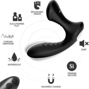 ARMONY - STORM VIBRATOR ANALPROSTATA & STECKER MIT FERNBEDIENUNG SCHWARZ