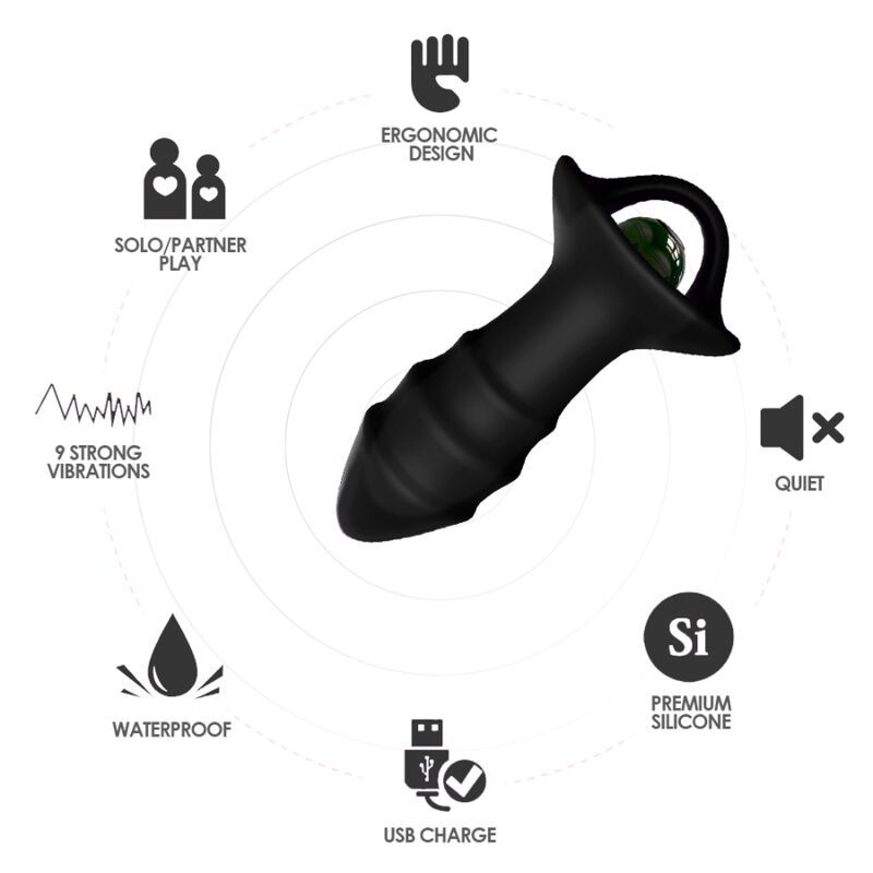 ARMONY - KYLIN Fingervibrator & Analplug mit Fernbedienung Schwarz