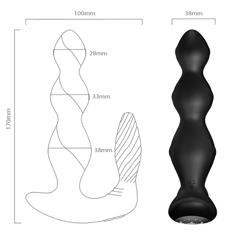 ARMONY - MANFUN VIBRATOR & STIMULATOR ANALPLUG MIT FERNBEDIENUNG SCHWARZ