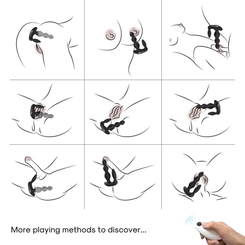 ARMONY - MANFUN VIBRATOR & STIMULATOR ANALPLUG MIT FERNBEDIENUNG SCHWARZ