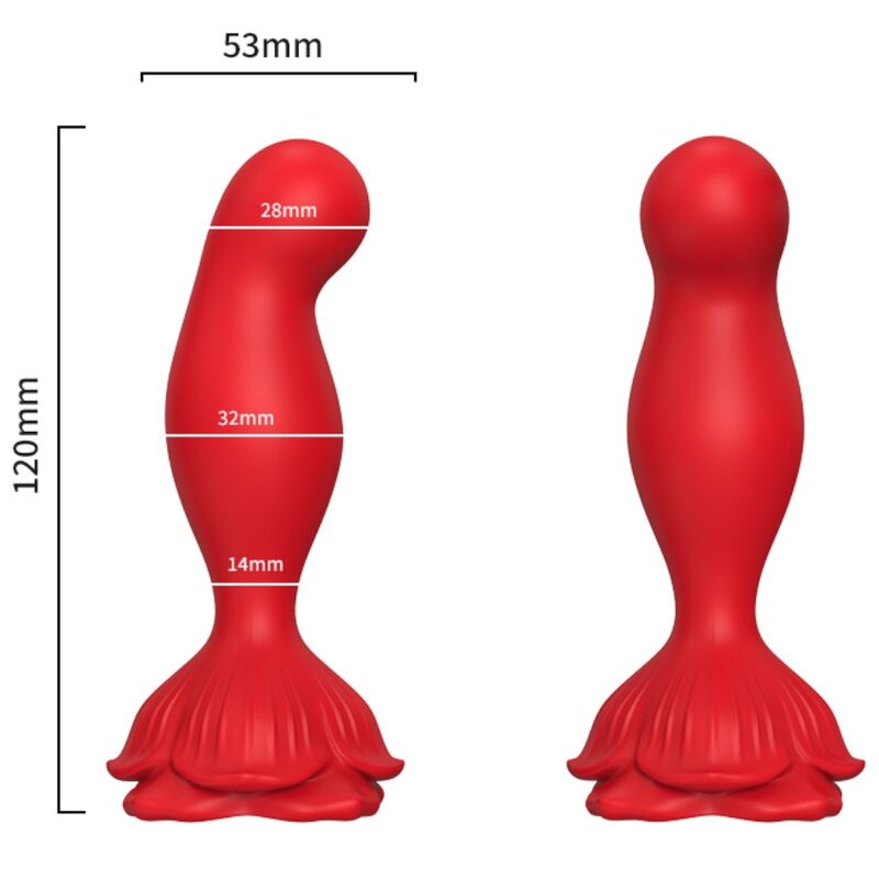 ARMONY - Rosa Vibrator & Analplug mit Fernbedienung Rot