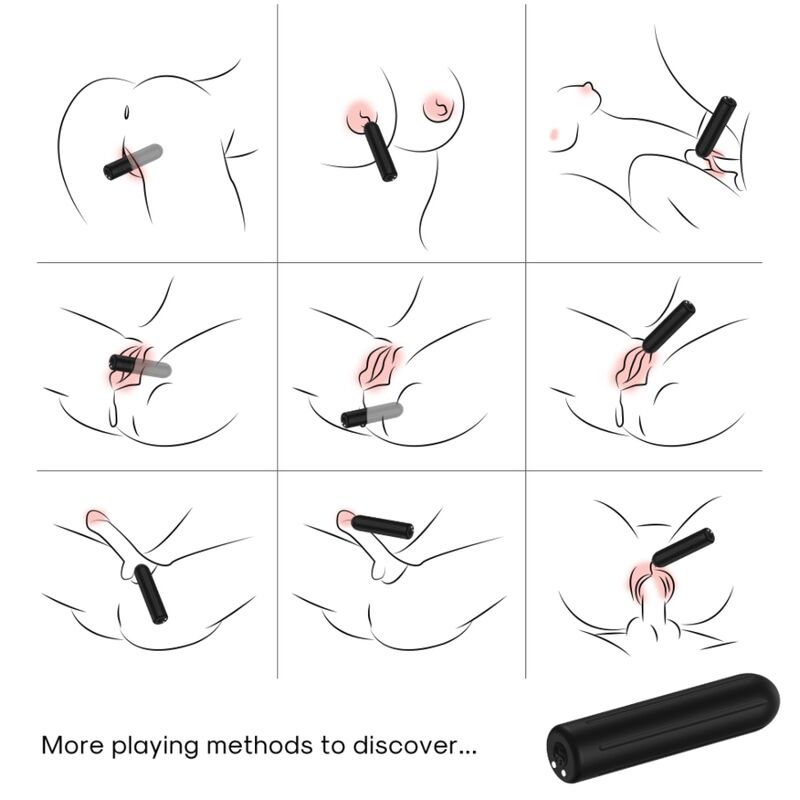 ARMONY - SPRITZKOPF-VIBRATOR-KUGEL SCHWARZ 2 CM x 8.8 CM