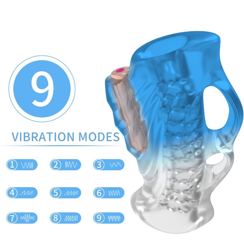 ARMONY - Masturbator Finger & Vibrator blauer Gradient