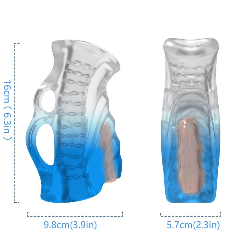 ARMONY - Masturbator Finger & Vibrator blauer Gradient