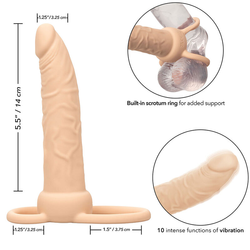 CALEXOTICS - PERFORMANCE MAXX wiederaufladbarer Dual Penetrator, helle Haut