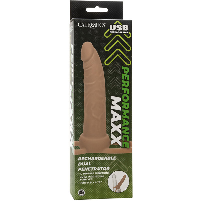 CALEXOTICS - PERFORMANCE MAXX wiederaufladbarer Dual Penetrator, helle Haut